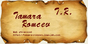 Tamara Romčev vizit kartica